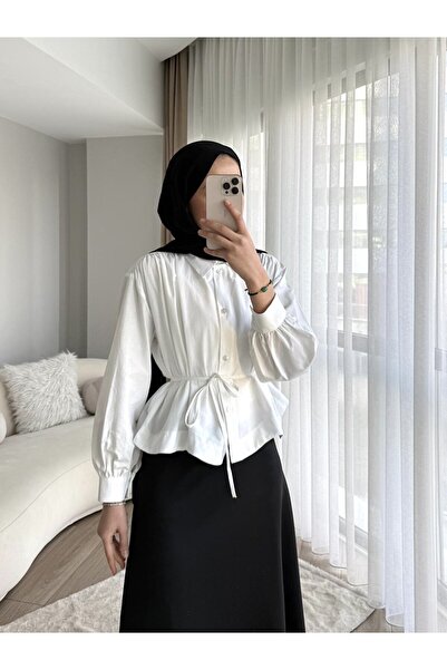 NovaCase Women's Skirt-Top Shoulder Gathered Hijab Short Shirt