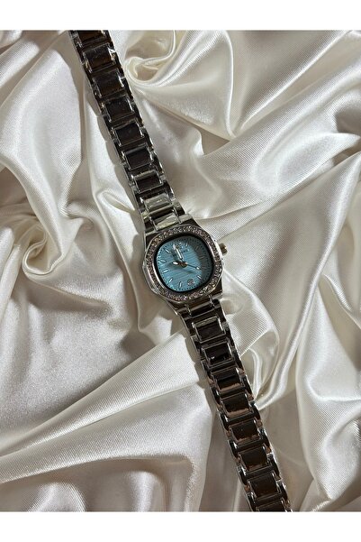 Mihristore Blue Metal Women's Wristwatch Blue Stone Women's Watch