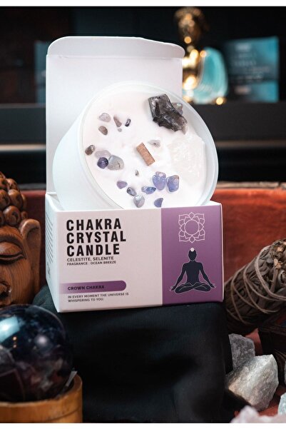Namaruna Lumânări Chakra cu Pietre Prețioase - Chakra Coroanei