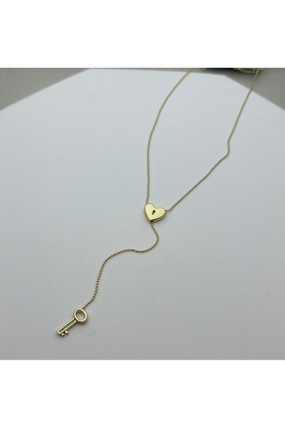 mibrillo Brand Equivalent Heart Key Pendant Valentine's Day Necklace (the Key...