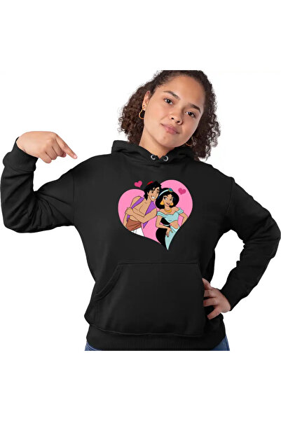 OEM Women's Hoodie Aladdin Jasmine Valentines Day Love Couple Love