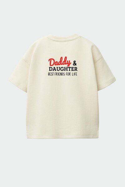 Monila Детска памучна тениска с принт на велосипед на врата