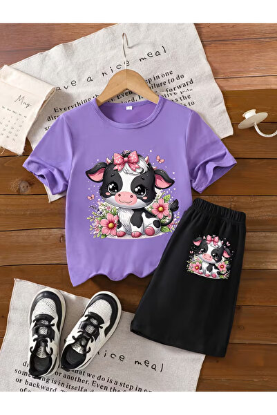 Cevval Set tricou și pantaloni scurți pentru copii (2 piese)