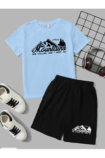 Cevval Set tricou și pantaloni scurți pentru copii (2 piese)