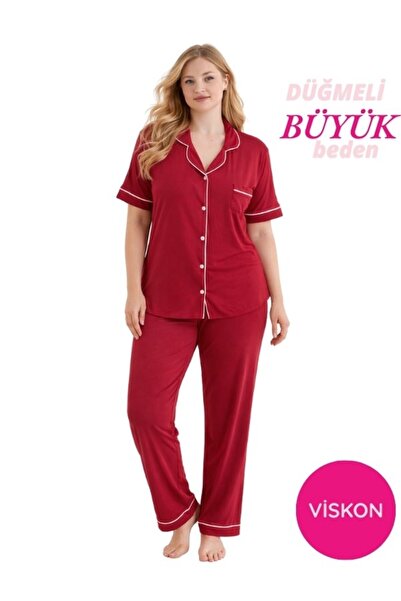 bie's Women's Plus Size Viscose Shirt Collar Front Buttoned Chest Pocket Seas...