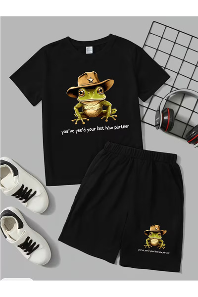 Cevval Σετ παιδικό μπλουζάκι και σορτς τσέπης