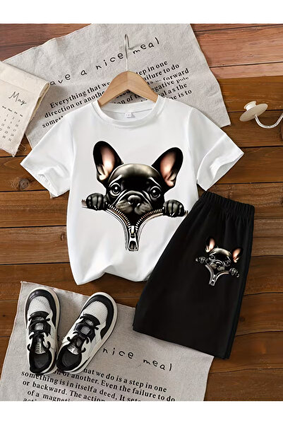 Cevval Σετ παιδικό μπλουζάκι και σορτς τσέπης