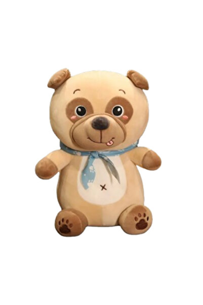 Other دب تيدي بيج مخملي مع وشاح أزرق - 40 سم - لعبة محشوة ناعمة للأطفال