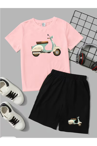 Cevval Set tricou și pantaloni scurți pentru copii (2 piese)