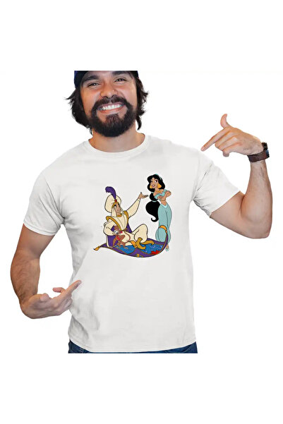 OEM Men's T-Shirt Aladdin Print Ali Jasmine Enchanted Carpet Sultan