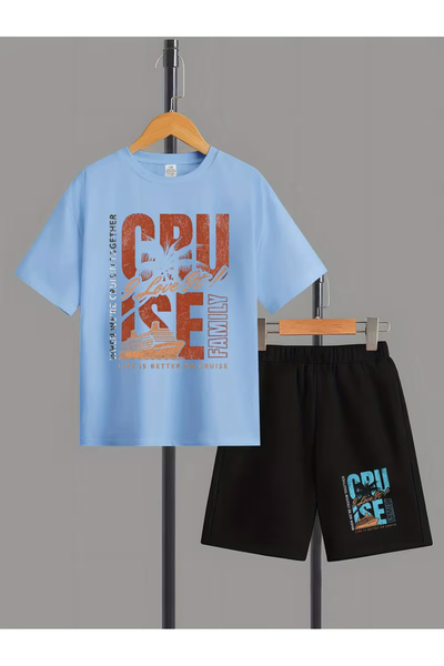 Cevval Set tricou și pantaloni scurți pentru copii (2 piese)