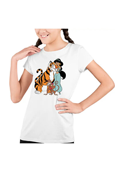 OEM Παιδικό Κορίτσι με Μπλουζάκι Aladdin Jasmine Abu Rajah Imperial Tiger