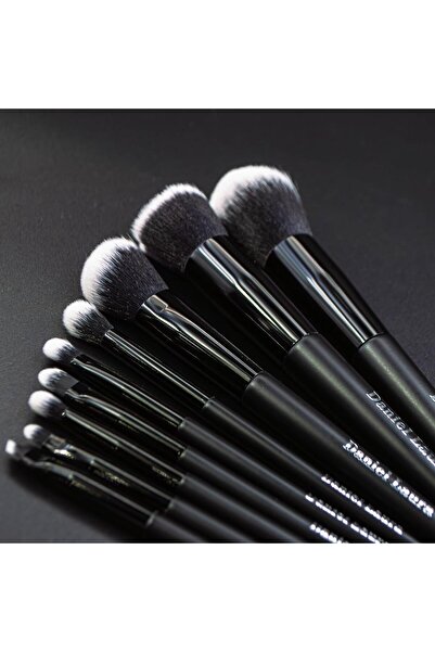Daniel Laura Makeup Brush Set, 9 Pieces, Synthetic Hair, Black