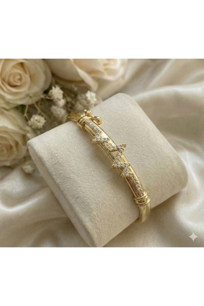 BEKLEMİN TAKILARI Xuping Kalp Atışı (Ritim) Model Taşlı Kelepçe - 14K