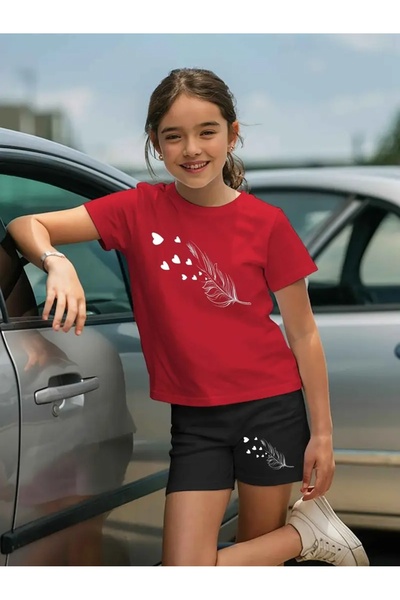 Cevval طقم تي شيرت وشورت جيب للأطفال