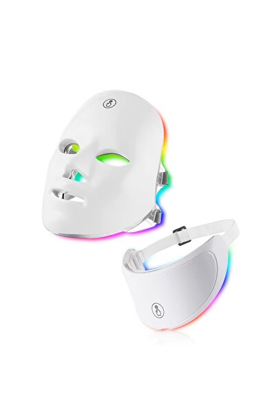 plentiful Cilt ve Boyun Led Yüz Maskesi 7 Renk Yüz Maskesi Led Işık Terapisi ...