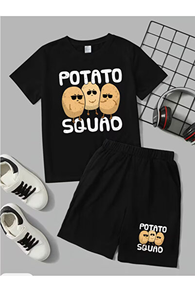 Cevval Детски комплект тениска и шорти с джоб