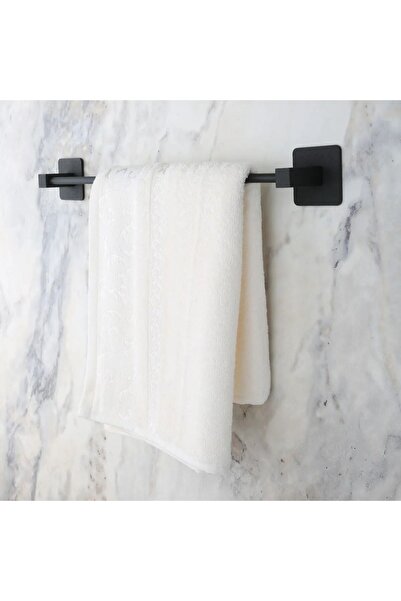 TakÇalıştır Tkcyt Self-Adhesive Black Towel Holder
