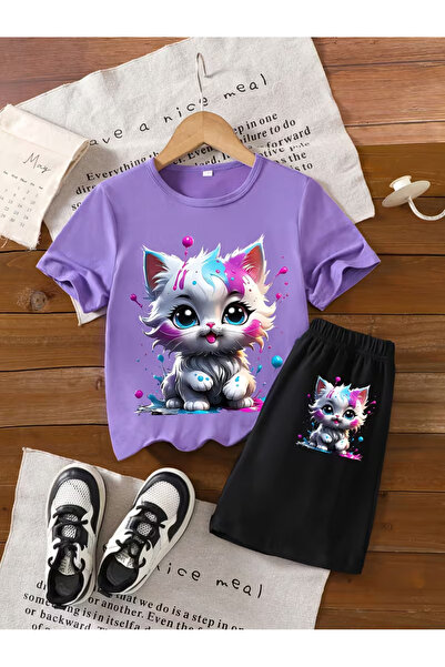 Cevval Set tricou și pantaloni scurți pentru copii (2 piese)