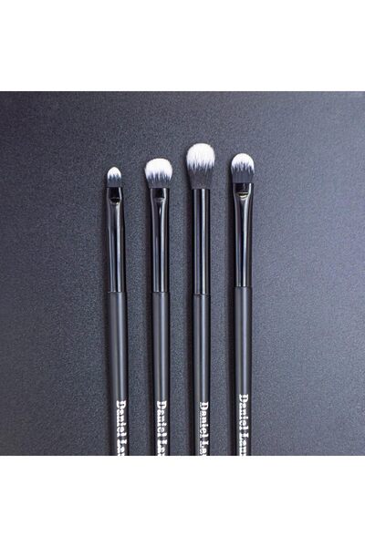 Daniel Laura Makeup Brush Set, 9 Pieces, Synthetic Hair, Black
