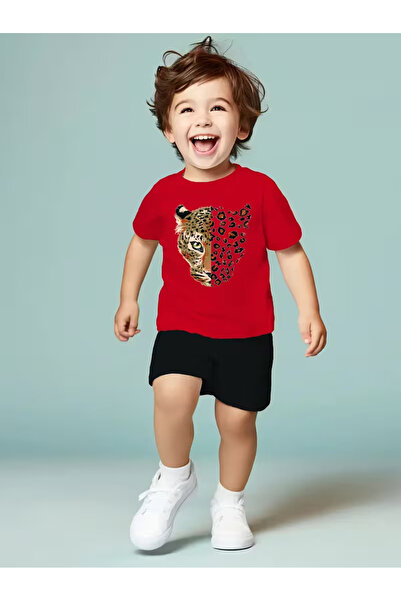 Cevval طقم تي شيرت وشورت جيب للأطفال