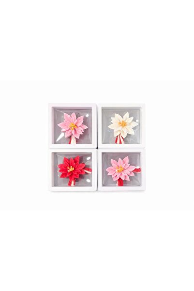 OEM Handmade flower martisors made of scented soap in a white display box, 4 ...