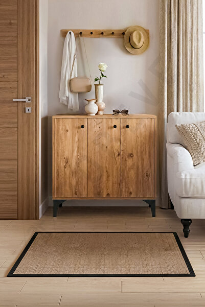 ROBEVE 3 Kapaklı Atlantik Çam Ayakkabılık Geniş İç Hacimli Modern Ayakkabı Do...