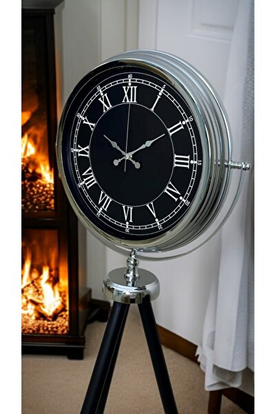 Nemere Regal Chrome Tripod Stand Clock Nemerehome