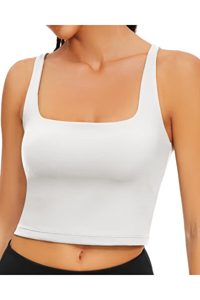 OEM Sports bra without underwire, elastic push-up bra, White S