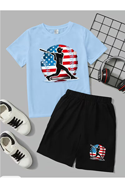 Cevval Σετ παιδικό μπλουζάκι και σορτς τσέπης