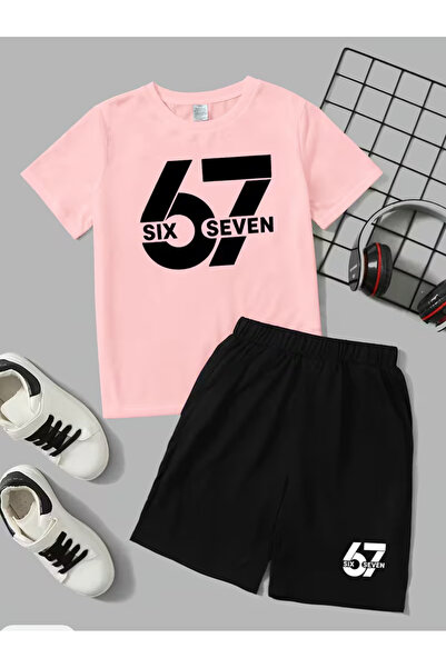 Cevval Set tricou și pantaloni scurți pentru copii (2 piese)