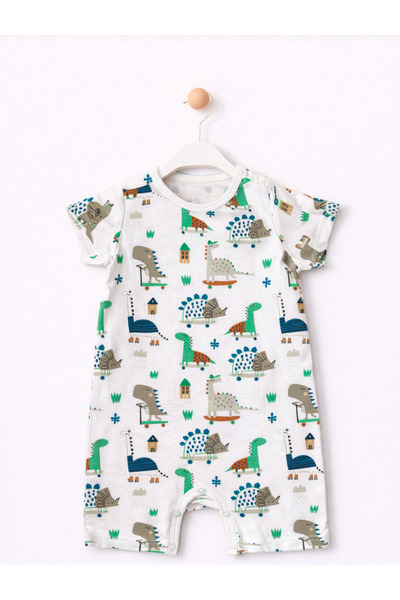 For My Baby Summer Patterned Baby Boy Jumpsuit