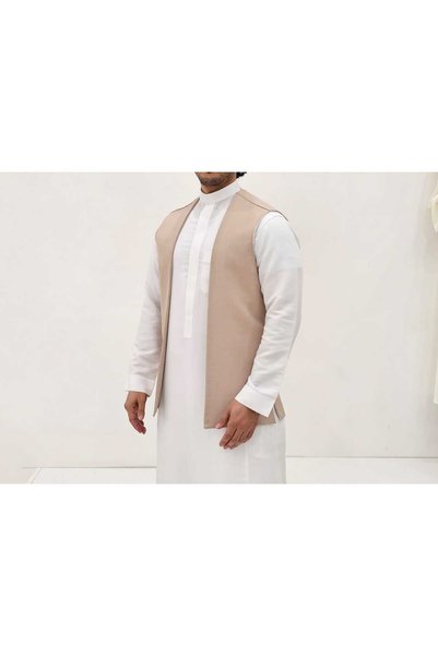 GK Men's luxury linen vest, double-sided, high-quality material