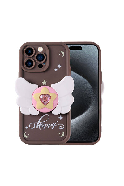 Ceponya iPhone 15 Pro Max Case with Camera Protection Figured Design Silicone...