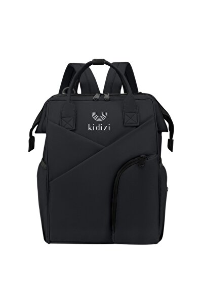 Kidizi Mova Black maternity bag with stroller attachment, backpack model, 10 ...