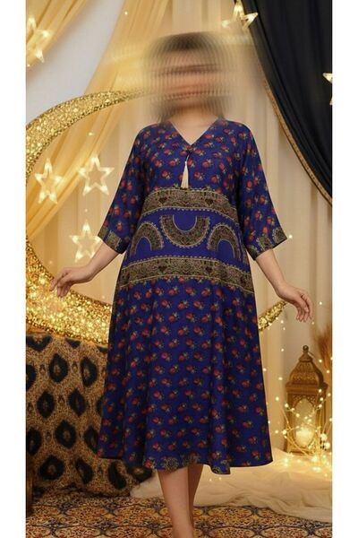 ISHRAQAT AL-AMAL قميص رمضاني ميدي (قصير) بتصميم شعبي مناسب لرمضان نص كلوش بجي...