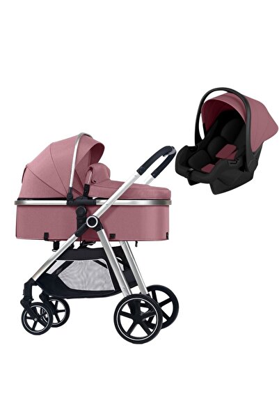 Kidizi Πολυλειτουργικό μετατρέψιμο καρότσι 3 σε 1 Moveo ροζ, περιλαμβάνει κάθ...