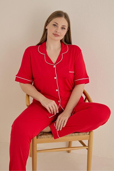 bie's Women's Plus Size Viscose Shirt Collar Front Buttoned Chest Pocket Seas...