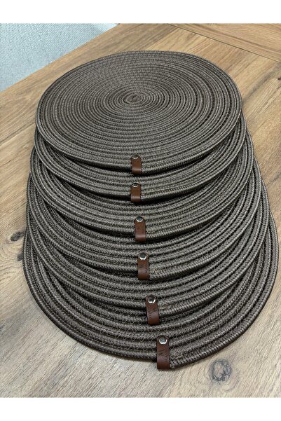 MaVaux Linen 6 Pieces Jute Placemats / American Service Lux Presentation Plat...