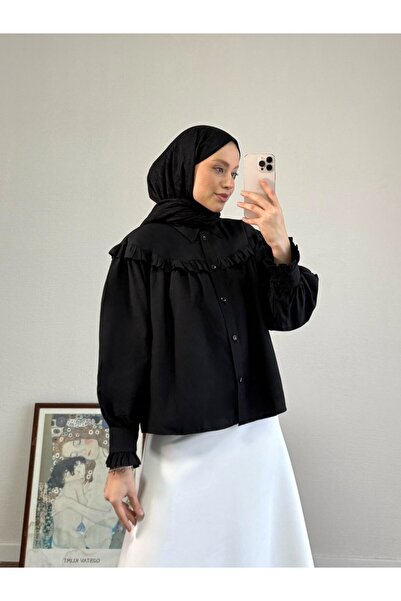 NovaCase Women's Skirt Top Ruffled Hijab Short Shirt