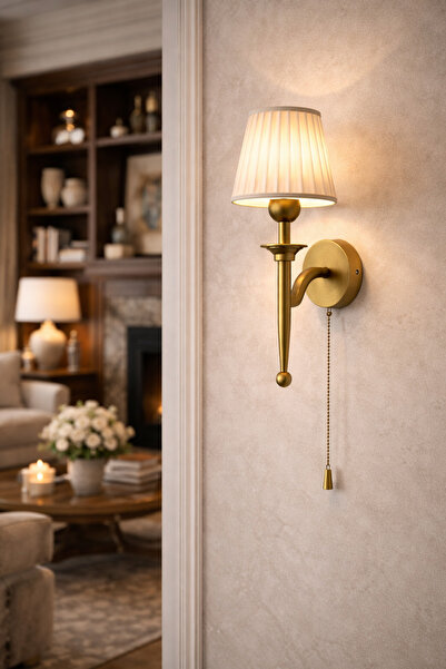 Limon 3D Desing Modern Duvar Apliği Zincir Anahtarlı Dekoratif Başucu Aydınla...