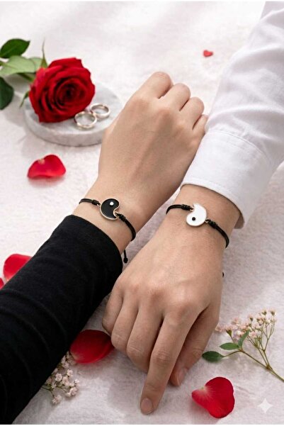 Nativeora Yin Yang Figürlü Uyumlu Çift Bileklik Seti