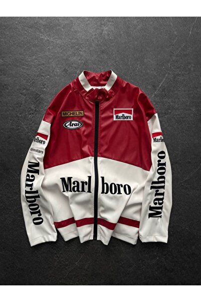 Mio Boutiques Nakışlı Oversize Deri Ceket