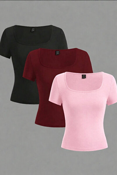 ÖZ PAMUK BLUZĂ-TIȘÖRT din BUMBAC, cu textură moale, confortabilă, croială sim...