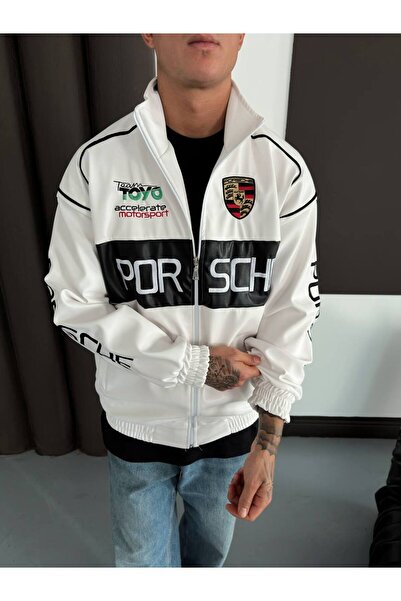 Mio Boutiques Embroidered Oversize Leather Jacket