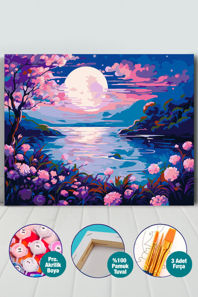 Picasso World Hobby Art Sayılarla Boyama Numaralı Tuval Seti Fırça Boya Dahil...