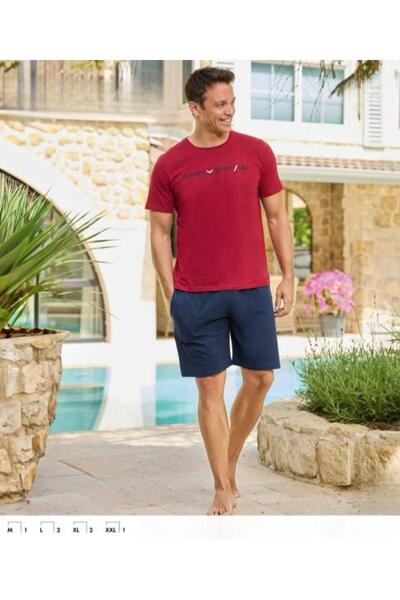 İpek Set de pijamale pentru bărbați, cu mâneci scurte și pantaloni scurți, cu...