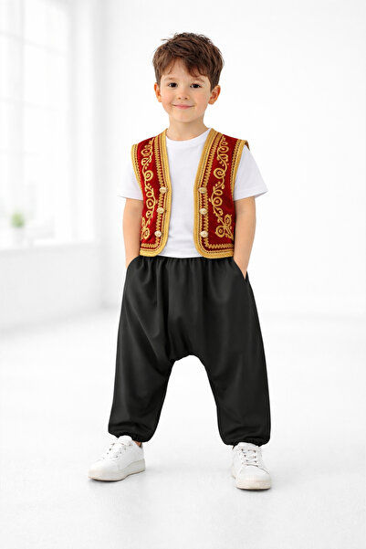 EruZan Erkek Çocuk Lastikli Yöresel Şalvar