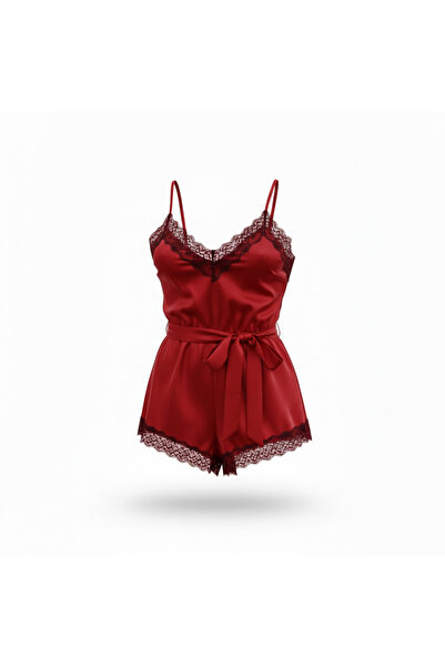 Star Fashion Women's satin pajamas, jumpsuit type, with thin straps and draws...