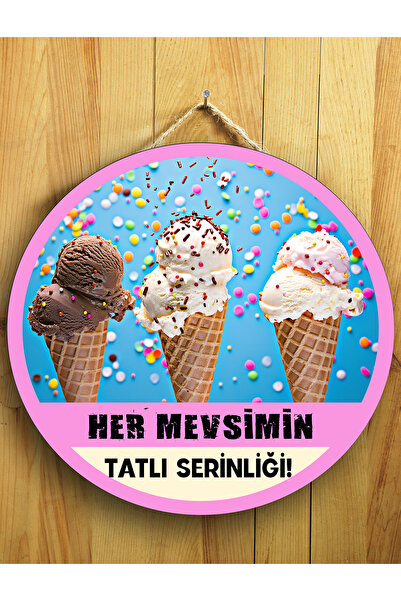 Mayeka Cafeler Restoranlar Dondurmacılar İçin Dondurma Duvar Kapı Tablo Ahşap...